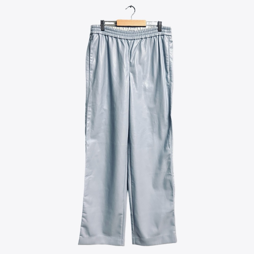 Aritzia Babaton Knightly Vegan Leather Pants in Light Blue - Picture 3 of 7
